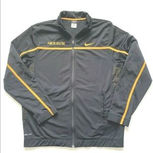 Nike Elite  Dri Fit Black/Yellow Full Zip  Jacket